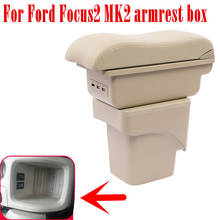 Reposabrazos para Ford Focus2 MK2, caja de almacenamiento de contenido de tienda central, con portavasos, Cenicero, interfaz USB 2024 - compra barato