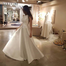 Vestido Boho Wedding Dress Robe Satin Longue Wedding Party Dress Robe De Soiree simple robe de soiree bride to be платье 2024 - compra barato