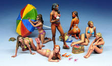 1/35 Scale Unpainted Resin Figure Beach Girls (No Parasol) 2024 - buy cheap