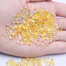 Resin Rhinestones Light topaz AB 2-6mm Round Flatback Non Hotfix Diamonds For 3D Nail Art DIY Decorations Accessories 2024 - buy cheap