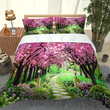 Conjunto de cama de estilo digital com estampa de árvores 3d, conjunto com 2 ou 3 peças de edredom, casal duplo e único, roupa de cama king/queen 2020 2024 - compre barato