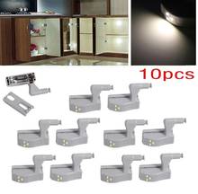 10pcs/Set 0.25W Universal Under Cabinet LED Light Cupboard Closet Wardrobe Inner Hinge LED Sensor Light Kitchen Night Light 2024 - buy cheap