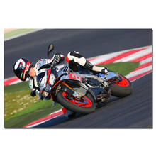 Aprilia RSV4 RF Racing Motorbike Poster Canvas Cloth Fabric Print for Home Decor Wall Art Painting 2024 - buy cheap