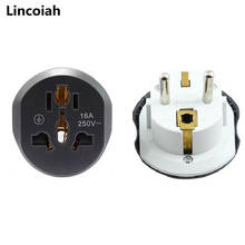 EU Adapter Universal EU Converter 2 Round Pin Socket AU US UK CN To EU Wall Socket AC 16A 250V Travel Adapter High Quality 2024 - buy cheap