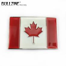 The Bullzine-hebilla de cinturón con bandera de Canadá, FP-01551 de Acabado plateado con bucle de 4cm de ancho 2024 - compra barato