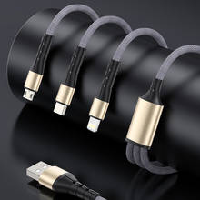 3 in 1 USB Cable for Mobile Phone 3A Micro USB Type C Charger Cable for Huawei iPhone 12 11 Pro XR XS Max X 8 Fast Charging Cord 2024 - buy cheap