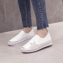 Женские туфли на плоской платформе YEELOCA, лоферы с кристаллами, Вулканизированная плоская подошва, весна-осень 2019 2024 - купить недорого