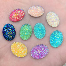 40pcs Rhinestone buttons Oval 13*18mm Ore Shiny AB Resin Crystals Accessories Gem Stones Strass DIY -E02 2024 - buy cheap