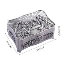 Rosary Necklace Jewelry Storage Box Catholic Christian Rosary Tiny Trinket Case for Earrings Necklace Treasure Organizer P31E 2024 - buy cheap