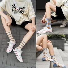 Японские корейские высокие носки для девочек старшей школы, женские уличные носки Harajuku, модные красочные женские носки Ulzzang 2024 - купить недорого