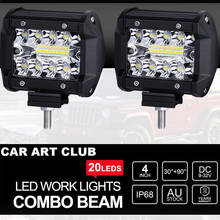 Barra de luz led off-road para dirigir, barco, trator, caminhão, suv 4x4, atv, 12v, 24v, potência, 70w 2024 - compre barato