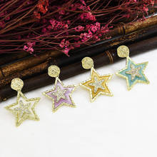 Fashion Rhinestone Crystal Gold Stars Earring Cute Winter star Earrings Fine Wedding Party Jewelry For Women 2024 - buy cheap