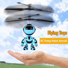 Mini Dron con luz LED para niños, Robot volador inductivo de mano, helicóptero, inducción infrarroja, juguetes iluminados 2024 - compra barato