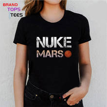 Vintage Nuke Mars T shirt Tesla Roadster Space to Mars teeshirt Nuke Mars T-shirt Elon Musk T shirt Rocket Short Sleeves tshirt 2024 - buy cheap