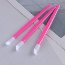 New 3pcs/lot 9.8Cm Soft Nail Cuticle Pusher Plastic Rubber Pink Color High Quality Nail Tool Set Manicure Accessories SANC370 2024 - buy cheap