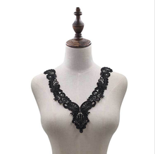 20Pieces Black Necklace Lace Collar Embroidery Lace Trimming For Sewing Fabric Trim DIY Lace Fabric Neckline Applique Sewing 2024 - buy cheap