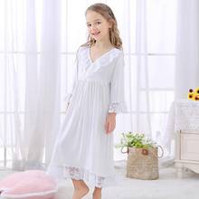 2019 Spring Summer Children's Baby Girl Sleepwear Lace Ruffled Night Dress Vintage Nightgown Kids Home Wear Princess Sleepshirt 2024 - buy cheap