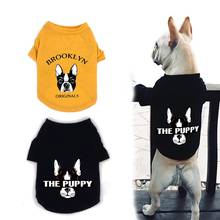 Летняя одежда для собак, футболка, Модный пуловер с принтом, одежда для щенков, рубашка для маленьких и средних собак, пальто для чихуахуа 2024 - купить недорого