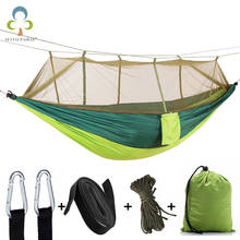 260*140CM Portable Outdoor Camping Hammock with Mosquito Net High Strength Material Hanging Bed  Sleeping Swing YJN 2024 - buy cheap