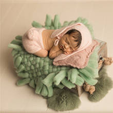 Cobertor infantil de lã de malha, almofada macia para recém-nascido, adereço para fotografia de estúdio fotográfico 2024 - compre barato