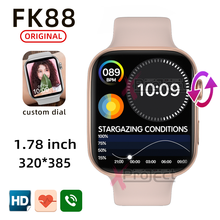 Original iwo fk88 relógio inteligente masculino bluetooth chamada 1.78 Polegada monitor de saúde das mulheres smartwatch pulseira de fitness For oppo huawei phone pk fk78 w26 w46 fk99 2024 - compre barato
