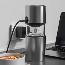 Moedor de café manual elétrico prateado, mini moedor de grãos de café de aço inoxidável manual 2024 - compre barato