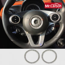 Personalized Flash Drill Multi-Function Steering Wheel Button Decals For Smart 453 Fortwo Forfour Interior Styling Accessories 2024 - buy cheap