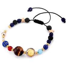 Solar System Bracelet Men Universe Galaxy The Eight Planets Star Natural Stone Bead Bracelets Bangles For Women Jewelry 2024 - compre barato