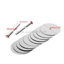 10Pcs 32mm Wood Cutting Circular Saw Blade Disc + 2Pcs Rod Rotary Cutting Tool Drop Ship 2024 - buy cheap