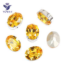 YANRUO 4120 Oval Light Topz Sparkly Crystal Sew On Stones Crystals With Claws Rhinestones DIY Beads Everything For Handmade 2024 - buy cheap