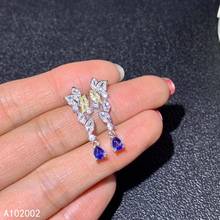 KJJEAXCMY fine jewelry natural sapphire 925 sterling silver women gemstone earrings new Ear Studs support test luxury 2024 - buy cheap