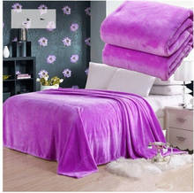 Cobertor para sofá de flanela, super macio para uso infantil, cobertor para viagem, malha de lã, cobertor portátil, 50x70cm, 10 cores 2024 - compre barato