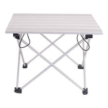 Portable Aluminum Folding Table Outdoor Dinner Hiking Camping BBQ Traveling Desk Alloy Ultra-light Table Blue Pink Gray Small 2024 - купить недорого