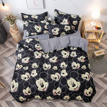 Juego de ropa de cama de poliéster con dibujos animados de Disney, edredón decorativo 3D de Mickey, Minnie Mouse, para adultos, doble, Queen, King, blanco y negro 2024 - compra barato