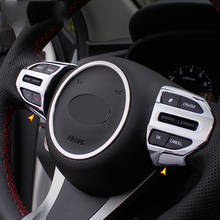Cubierta cromada de ABS para interruptor de volante de coche, pegatinas de botón de marco Interior, estilo de coche para KIA RIO K2 2017 2018, accesorios, 2 uds. 2024 - compra barato