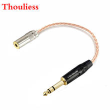 Thouliess HIFI 1/4 6.35mm Male to 4.4mm Balanced Female 7N OCC Single Crystal Copper Audio Adapter Cable 2024 - buy cheap