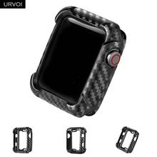 URVOI Cover for Apple Watch 5 4 3 2 TPU case 40mm 44mm carbon fiber printing bumper CFRP durable protector for iWatch 38 42mm 2024 - buy cheap