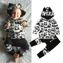 2pcs Kids Toddler Clothes Sets Girls Boys Cartoon Print Hoodie Tops+Pants Tracksuit Outfits Set Lovely 2024 - buy cheap