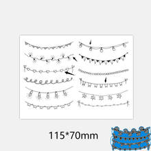 Nova chegada pequena bunting quadro corte dados estêncil diy scrapbooking álbum de fotos gravação decoração papel cartão artesanato 115*70mm 2024 - compre barato