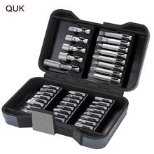 QUK Screwdriver Bit 37Pcs Set Magnetic Electronic Drill Heads Kit Phillips Slotted Hex Nuts Key Woodworking Drilling Hand Tools 2024 - buy cheap