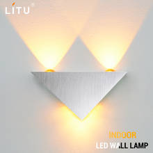 Led indoor wall lamps 3W triangle modern wall sconce stair wall light fixture living room bedroom bedside  hallway wall lamp 2024 - buy cheap