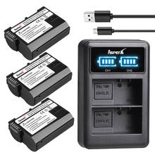 AsperX EN-EL15 EN EL15 ENEL15 Bateria Battery + Charger For Nikon z5 z6 z6 ii d610 d750 d800 d810 d850 d7000 d7100 d7200 d7500 2024 - buy cheap