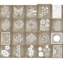 Flores creativas, piezas mecánicas, marco de fondo Irregular, troqueles de corte de Metal para bricolaje, álbum de recortes, papel en relieve, nuevas tarjetas 2024 - compra barato