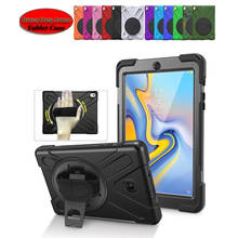 360 Rotating Case for Samsung Galaxy Tab A 8.0 (2018) T387 Hand Strap Heavy Duty stand Rugged Heavy dustproof tablet cover funda 2024 - buy cheap