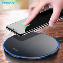 FDGAO 15W Qi Wireless Charger for iPhone 13 12 11 Pro XS XR X 8 Induction Fast Charging Pad for Samsung S21 S20 S10 Xiaomi 10 9 2024 - buy cheap