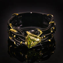 Vintage Gothic Black Tree Branch Ring with Bling Yellow Zircon Stone Rings for Women Wedding Engagement Fashion Jewelry 2020 2024 - купить недорого