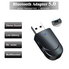 Bluetooth-совместимый аудио приемник передатчик Мини 3,5 мм разъем AUX USB стерео музыкальный беспроводной адаптер для ТВ автомобиля ПК наушников 2024 - купить недорого