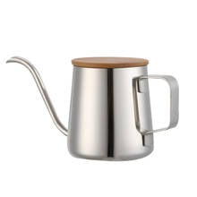 350Ml Long Narrow Spout Hand Drip Coffee Pot Gooseneck Kettle Stainless Steel Pour Over Coffee And Tea Pot With Wood lid 2024 - buy cheap