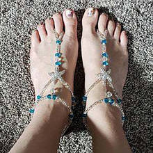 One pcs Fashion Double Layer Imitation Pearl Beaded Toe Ring Anklets Summer Beach Starfish On The Leg Anklet Women Foot Jewelry 2024 - buy cheap