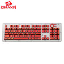 Redragon Keycaps 104 Backlit Red Electroplate Pudding Keycap Set with Puller for DIY Cherry MX RGB Mechanical Keyboard 2024 - buy cheap